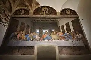 The painting as it appears on the refectory wall