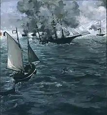 The Battle of the Kearsarge and the Alabama (1864), by Édouard Manet, Philadelphia Museum of Art