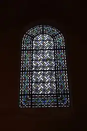 Stained glass in geometric designs