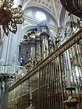 The organ and grille of the Choir.