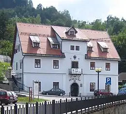 A building which is the entrance to Antonijev rov, Idrija