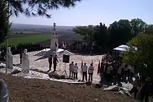 The Monument of the Alliance for the Split of the Macedonian Front, during the 94th anniversary, in Latomeio, Kilkis (constructed in an area donation of Christos Karathodoros)