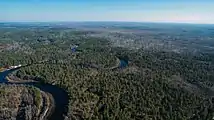 Aerial view of a portion of the park