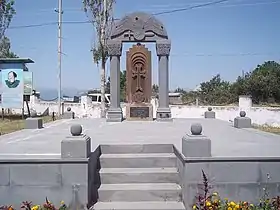 Khachkar monument in memory of the victims of the First Nagorno-Karabakh War