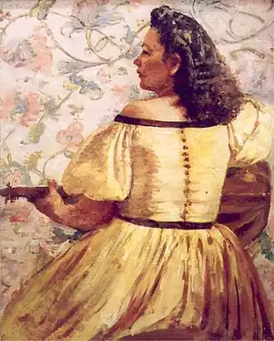 A woman plays on 'Oud