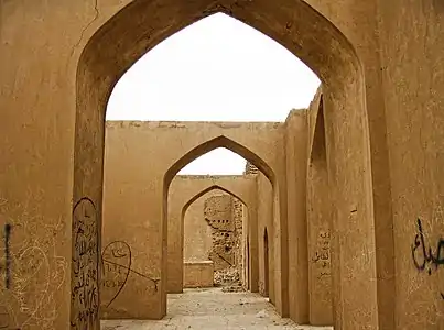 Restored 9th century arches of the Qasr al-'Ashiq, Samarra.