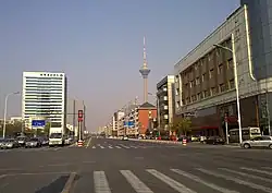 Intersection of Weijin Road and Xiaguang Avenue inside the subdistrict, 2013