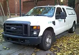 The original STM logo on a 2008–2010 Ford F-250