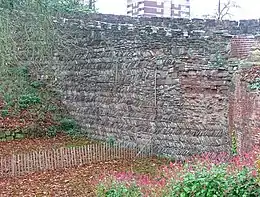 Causeway walls to north east of Tamworth Castle