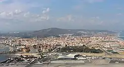 View of La Línea as seen from the Rock of Gibraltar