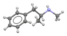 A 3d image of the levo-methamphetamine compound