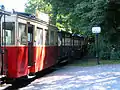 Access to the caves is only possible with this historic streetcar