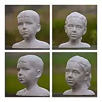 Portraits of children, porcelain, 2005