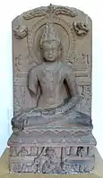 Crowned Buddha calling Earth, 11th century, in Patna Museum