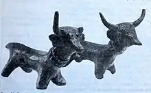 Arsenical bronze ox figurines from Bytyń, Poland, 4th mill. BCE.