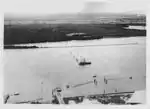 Anti-submarine barrier across Brisbane River at Fort Lytton 1943.