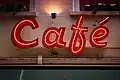 Café neon sign in Breda