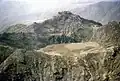 Ash-covered Coldwater Peak and St. Helens Lake on June 19, 1980, one month after eruption