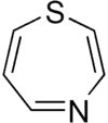 Structural formula of 1,4-thiazepine