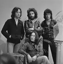 10cc in 1974(clockwise, from top left): Eric Stewart, Kevin Godley, Graham Gouldman, Lol Creme