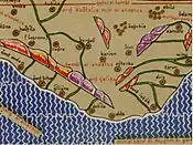 Al-Idrisi's map of the Iberian peninsula.