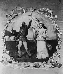 Battle flag, 127th United States Colored Infantry, 1863