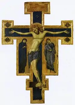 Double-sided Crucifix (13th century), tempera on panel, 109.5 x 77 cm.