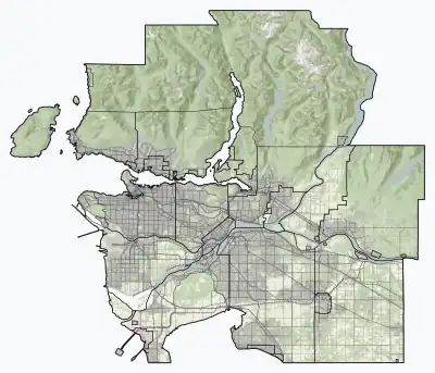 Map showing the location of George C. Reifel Migratory Bird Sanctuary