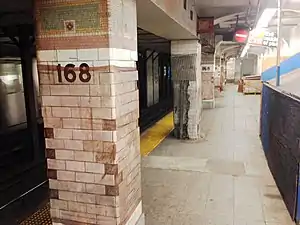 The southbound platform under reconstruction in 2015