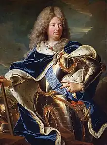 1710 portrait of Louis Antoine de Pardaillan de Gondrin, Duke of Antin wearing the Order of the Holy Spirit by Hyacinthe Rigaud (Versailles)