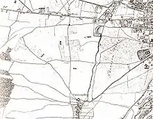 Map Untersendling and Theresienwiese from 1812