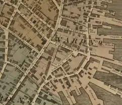 Detail of 1814 map of Boston, showing North Square