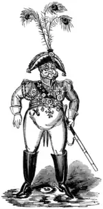 An unflattering 1819 caricature of the Prince Regent illustrating "The Political House that Jack Built" by William Hone