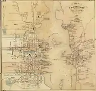 Map of New Bedford, 1851