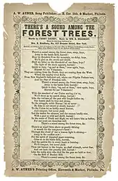 1864 A Sound Among the Forest Trees songsheet