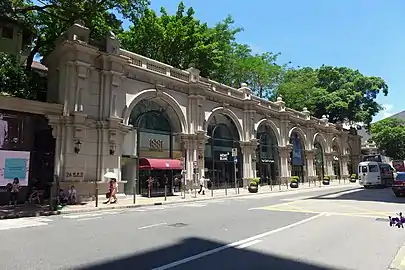 The shopping arcade viewed from Canton Road