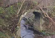 Castlecary, Putlock Bridge, Former Road Bridge Over Red Burn