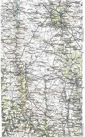 Mukhavka on the topographic map of the Kingdom of Galicia and Lodomeria in 1902