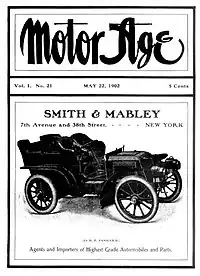 1902 Smith and Mabley on cover of Motor Age