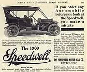 1909 Speedwell advertisement