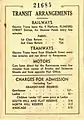 The back cover showing Railway & Entrance charges