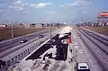 The Dan Ryan Branch undergoing construction, November 1968