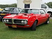 1968 Pontiac Firebird convertible 400 Ram Air with the optional hood tach