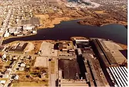 Aerial view of New Bedford Harbor, 1984