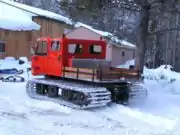 Restored 1989 LMC 1200 snowcat manufactured by Logan Machine Company