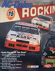 The 1994 AC Delco 500 program cover, featuring Darrell Waltrip.