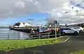 Slipway in use, MV Glen Sannox at Ferguson Marine shipyard