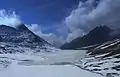 Clouds moving into the pass