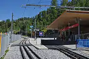 The station looking up the Gornergrat railway