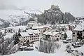 Tarasp Castle in winter